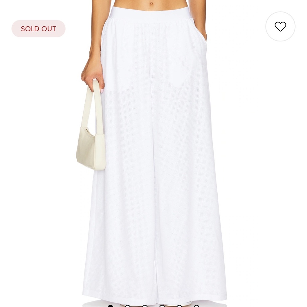 ALO Yoga Wide Leg White Palazzo Pants